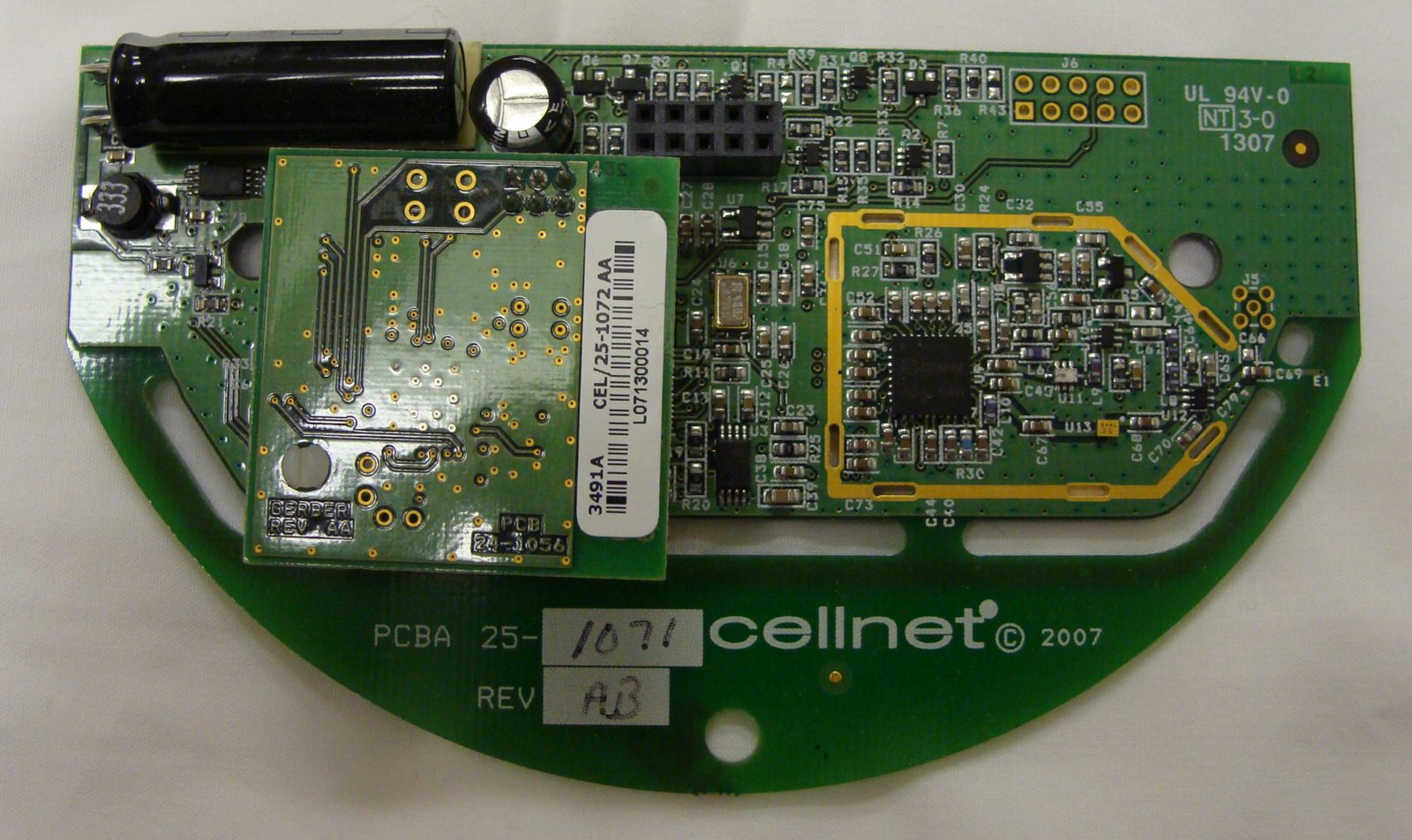 Circular printed circuit board assembly